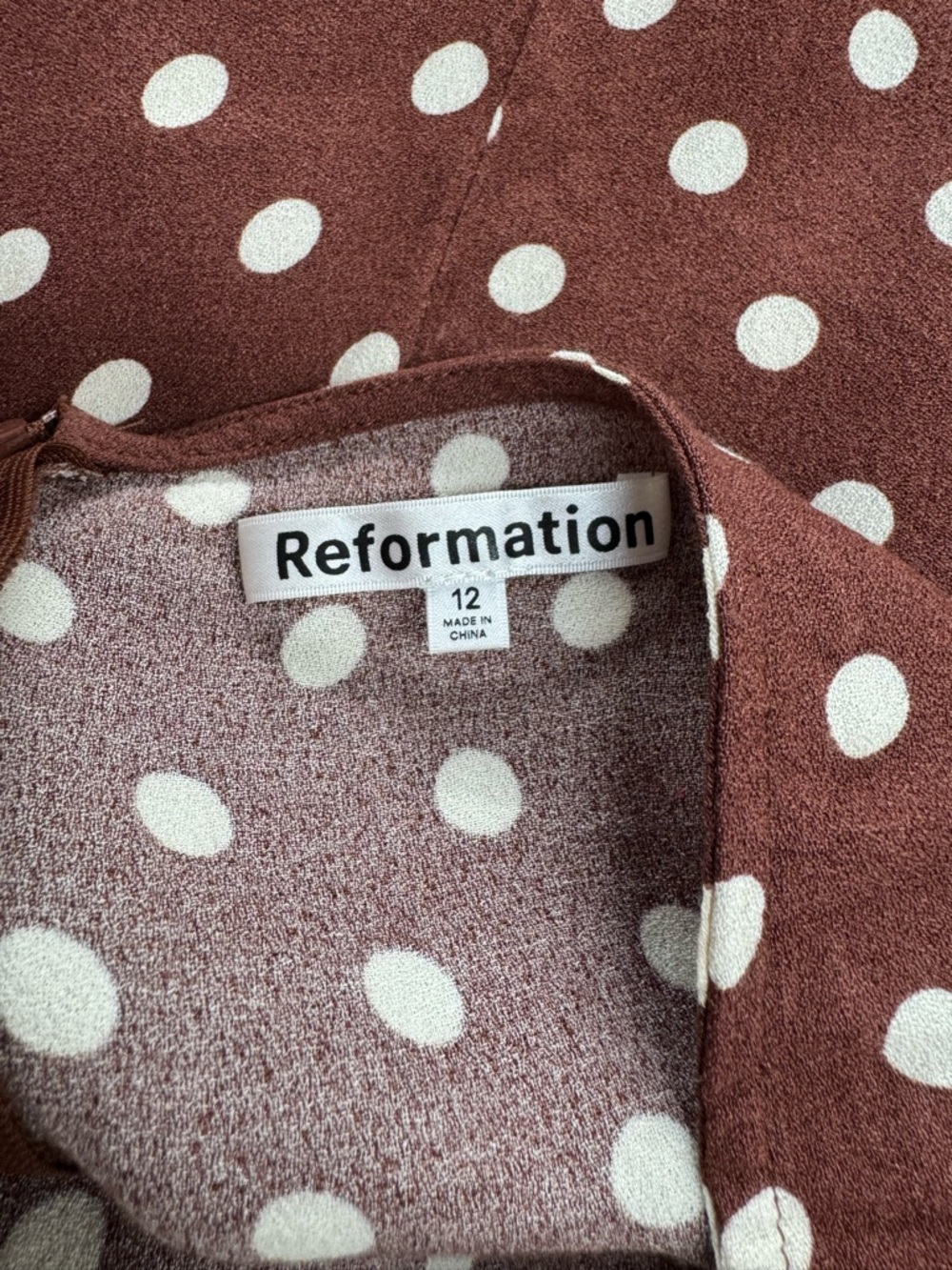 REFORMATION Au Lait Margot Polka Dot Woven Mini Skirt 12 - Picture 7 of 9